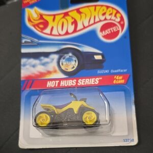 Mattel Hot Wheels Yellow Quad Racer - Hot Hubs Series